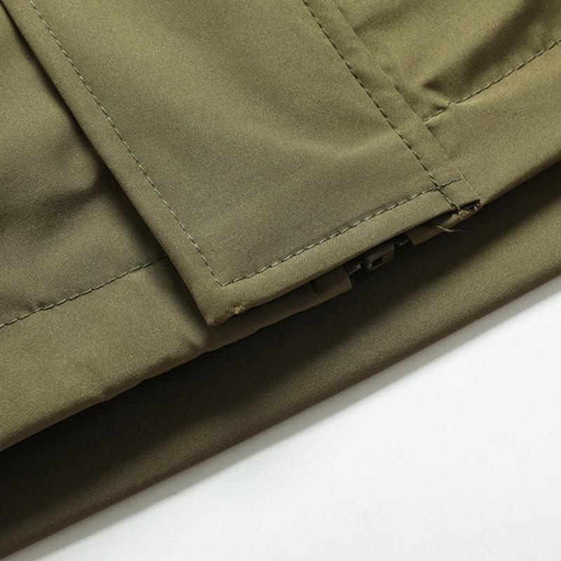 Mens Solid Color Stand Collar Zipper Loose Jacket 44696764X