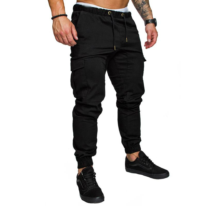 Mens Casual Multi Pocket Elastic Waist Sports Pants 12993660M