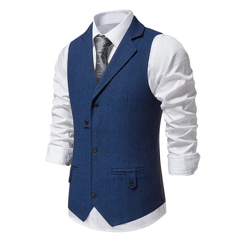 Mens Vintage Lapel Single Breasted Suit Vest (Shirt and Tie Excluded) 77133391M