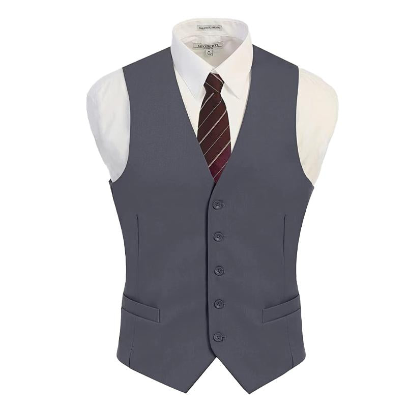 Mens Vintage Solid Collarless Suit Vest 29331158Y