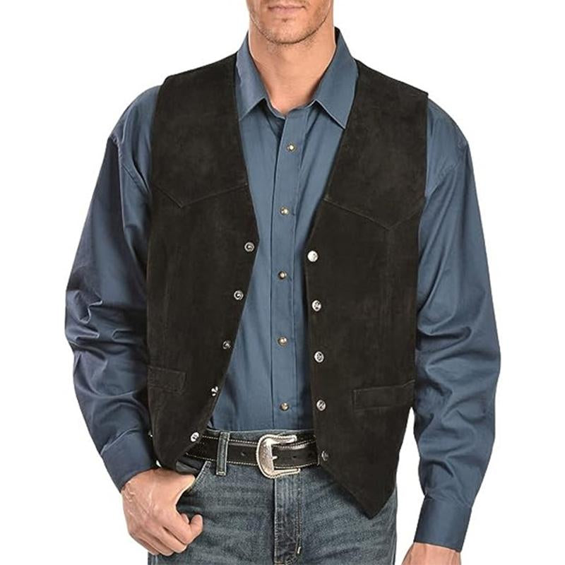 Mens Western Vintage Single Breasted Vest 22873807Y