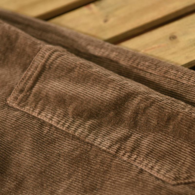 Mens Vintage Corduroy Loose Loose Elastic Waist Pants 88615359M