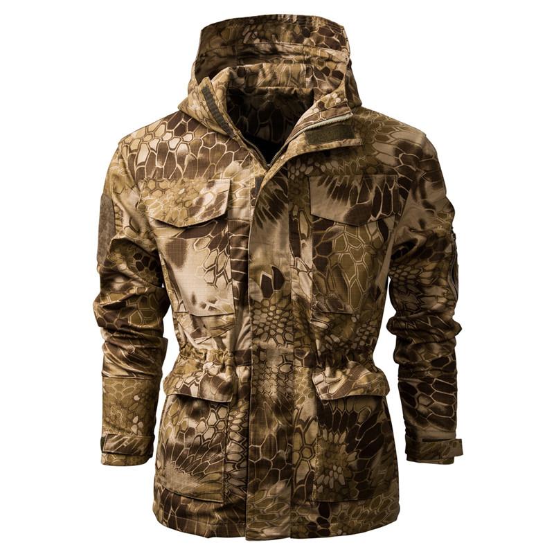 Mens Outdoor Waterproof Camouflage Hooded Jacket 46068899Y