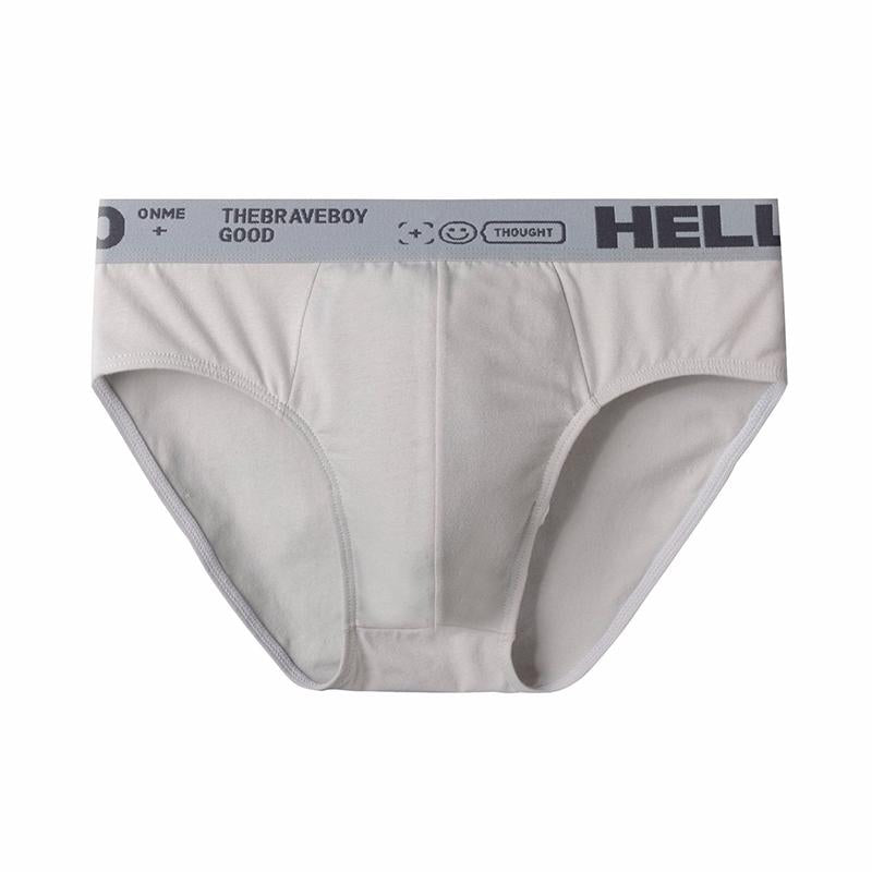 Mens Casual Cotton Breathable Comfort Letter Briefs 4 Packs 29670925M