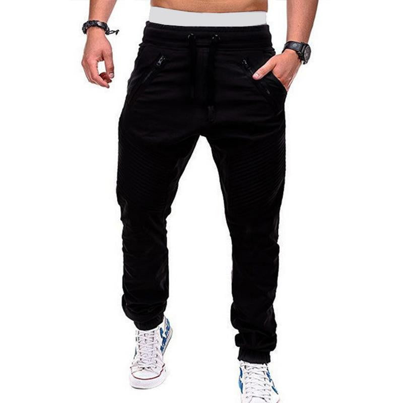 Mens Casual Lace-up Elastic Waist Loose Sweat Pants 27096396M