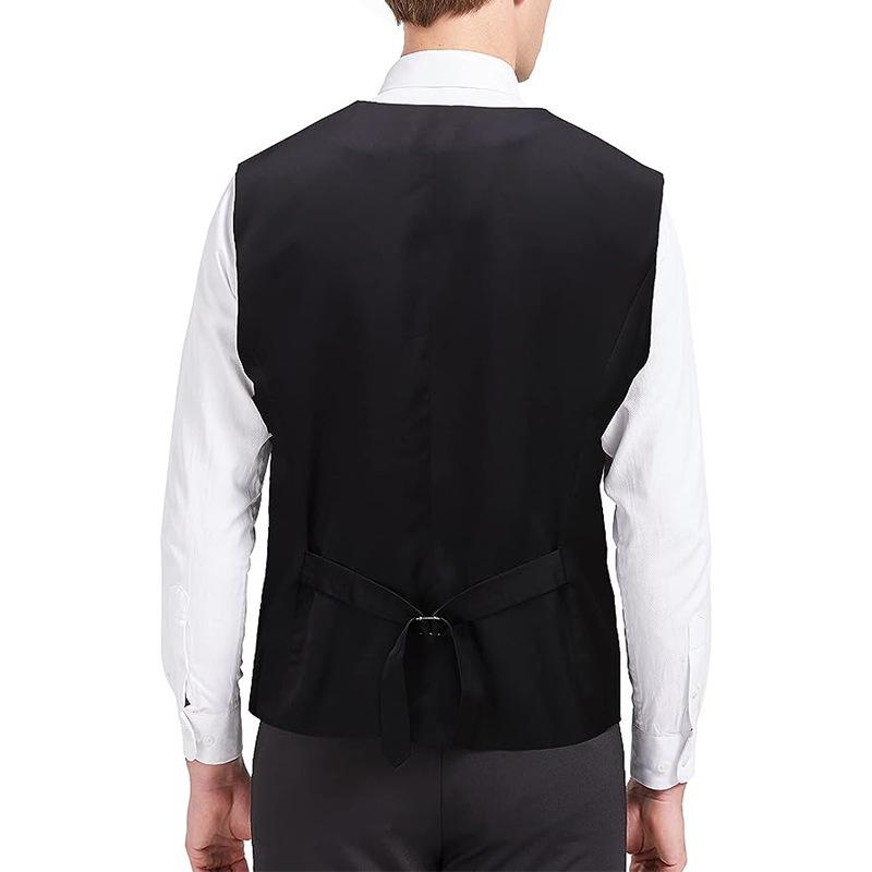 Mens Vintage Pattern Slim Double Breasted Suit Vest 89981667Z