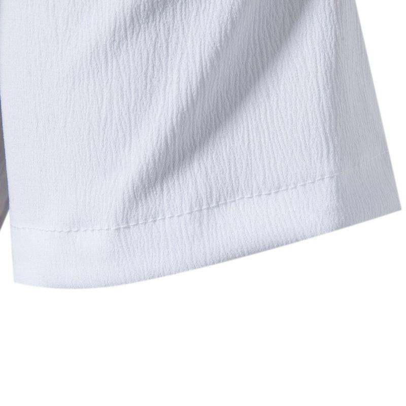 Mens Casual Shirt Retro Stand Collar Short Sleeve Shirt 25574754X