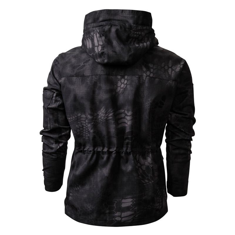 Mens Outdoor Waterproof Camouflage Hooded Jacket 46068899Y