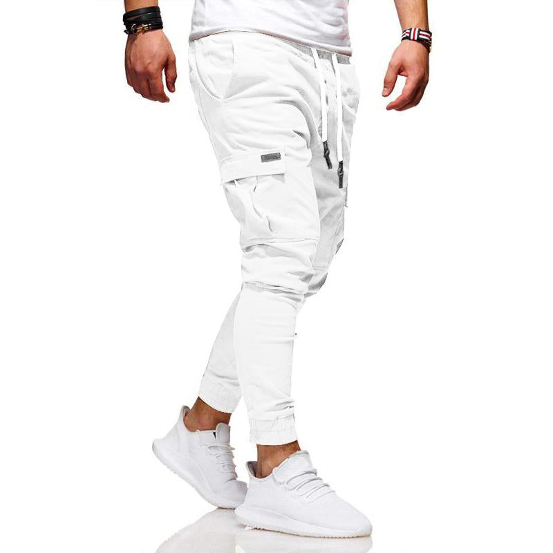 Mens Casual Multi Pocket Elastic Waist Sports Pants 12861184M