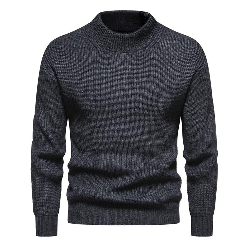 Mens Solid Color Crew Neck Knitted Pullover Sweater 26547754X