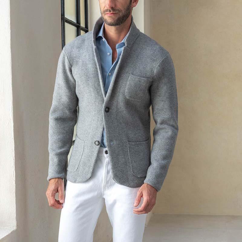 Mens Solid Color Stand Collar Casual Jacket 97171034X