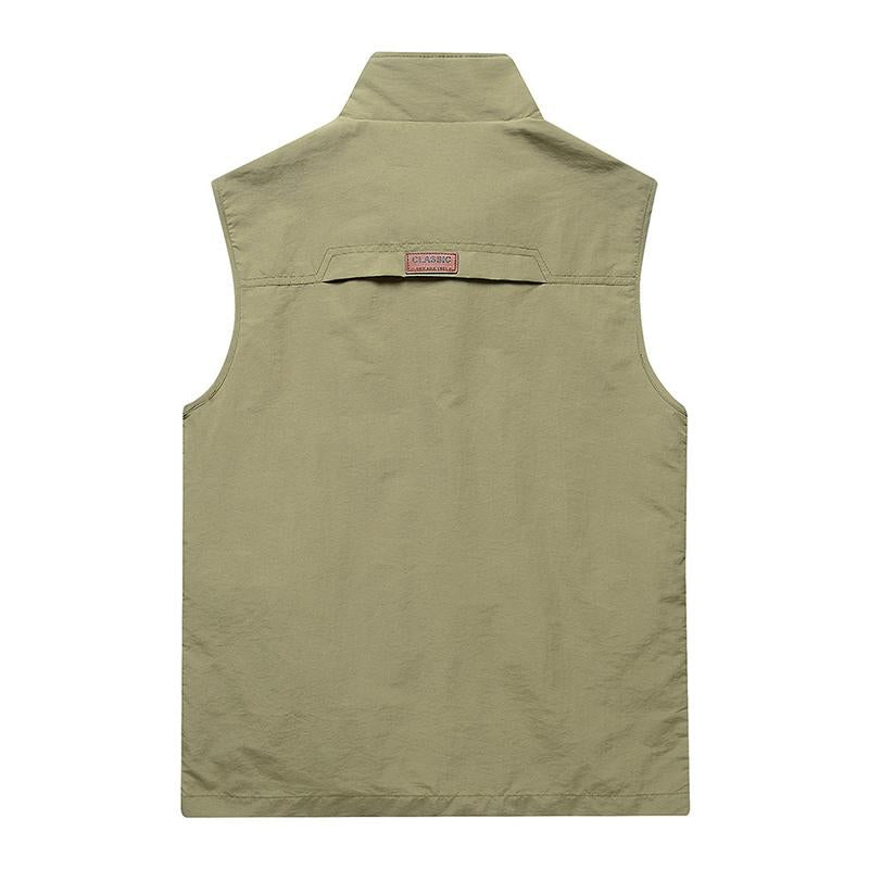 Mens Casual Stand Collar Breathable Quick-Drying Outdoor Vest 22108360M