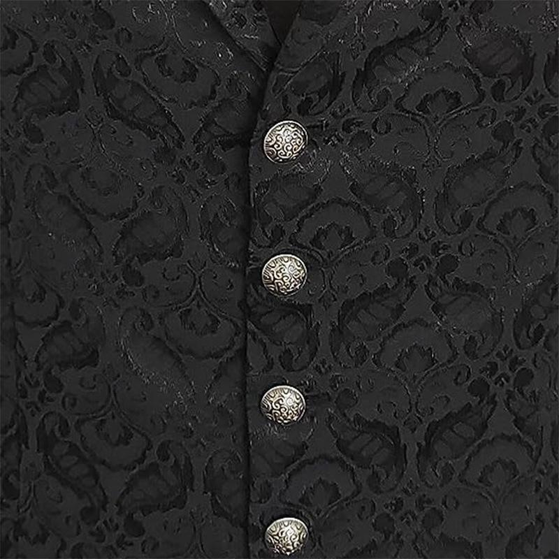 Mens Vintage Pattern Slim Single Breasted Suit Vest 05971093Z