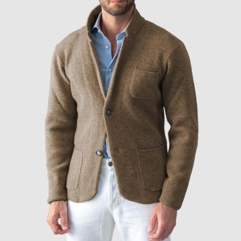 Mens Solid Color Stand Collar Casual Jacket 97171034X