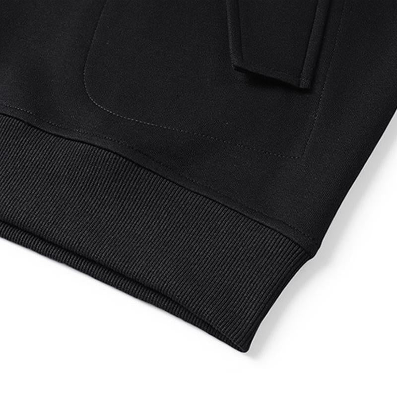 Mens Vintage Solid Color Loose Zipper Pullover Hoodie 00868107M