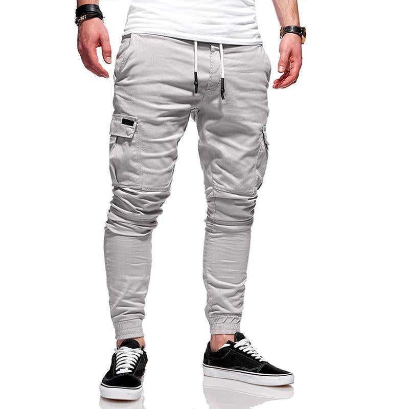 Mens Casual Multi Pocket Elastic Waist Sports Pants 12861184M