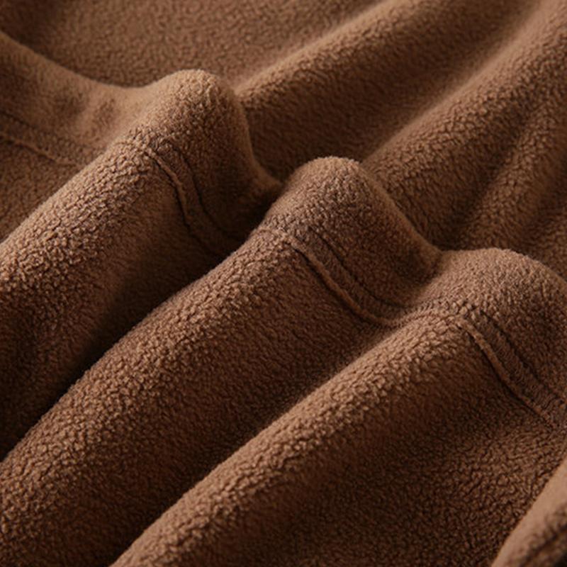 Mens Casual Solid Color Polar Fleece Loose Pullover Hoodie 50588366M