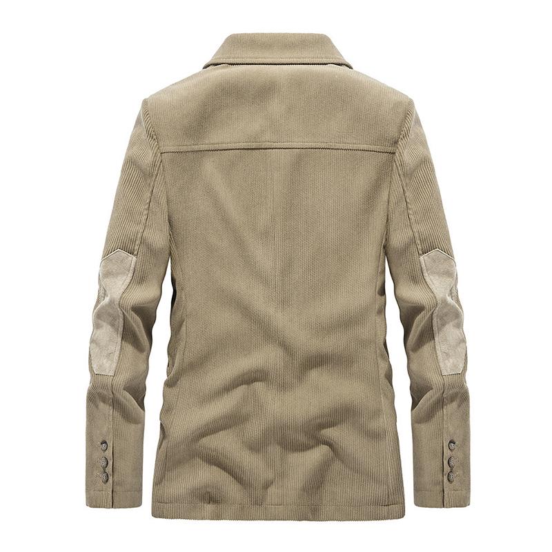 Mens Casual Corduroy Lapel Loose Single Breasted Blazer 94496705M