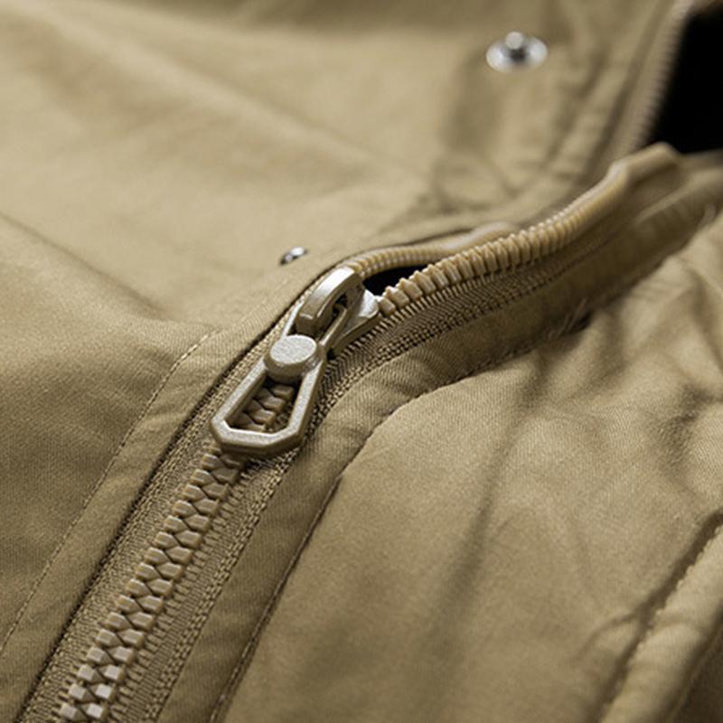 Mens Casual Outdoor Fleece Warm Hooded Fur Collar Mid-Length Parka Coat 52916289M