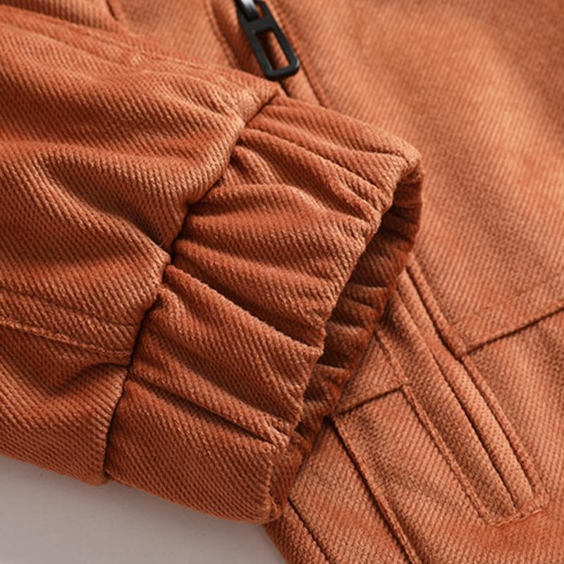 Mens Solid Color Stand Collar Zipper Slim Jacket 92172874X