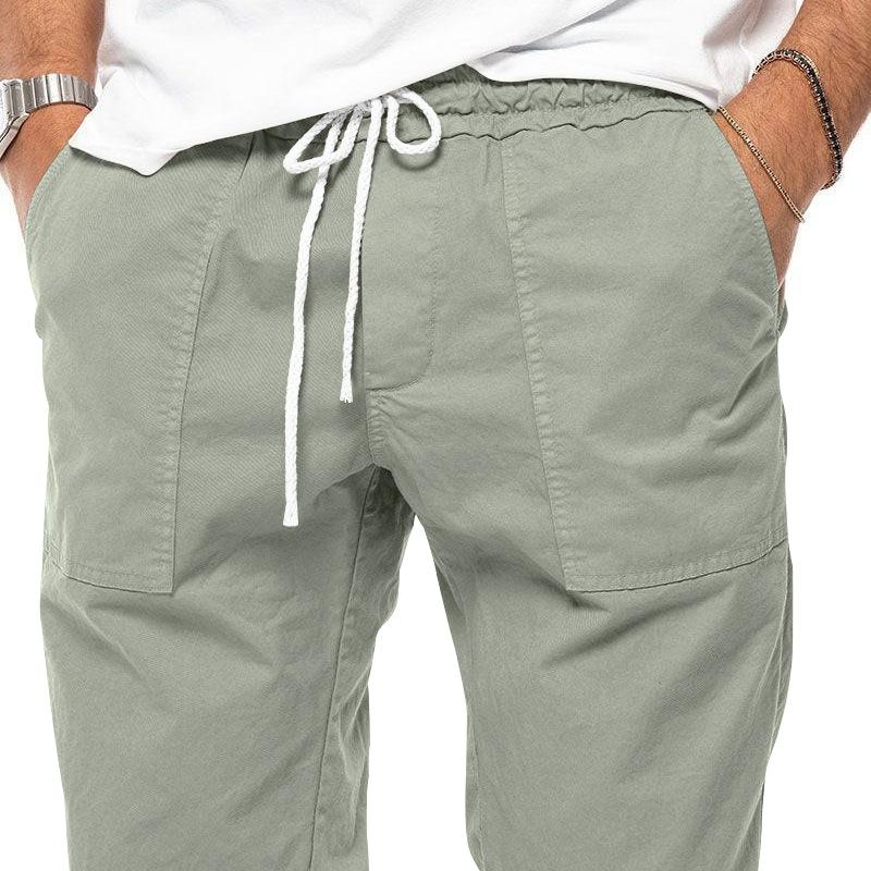 Mens Casual Solid Color Cargo Pants 87961307Y