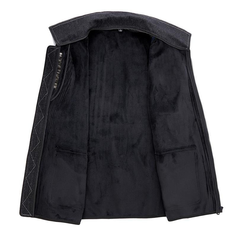 Mens Outdoor Fleece Lapel Stitching Loose Vest 51883943X