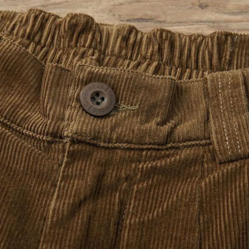 Mens Vintage Corduroy Loose Straight Cargo Pants 39691217M