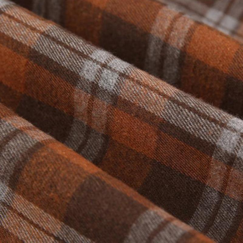 Mens Vintage Loose Check Long Sleeve Shirt 30256623Y