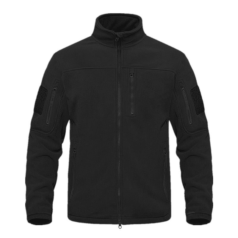 Mens Casual Outdoor Tactical Polar Fleece Stand Collar Warm Jacket 12773761M