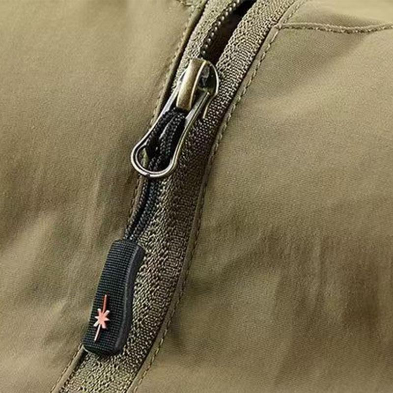 Mens Casual Fleece Warm Multi-pocket Loose Quick-Drying Vest 24481588M