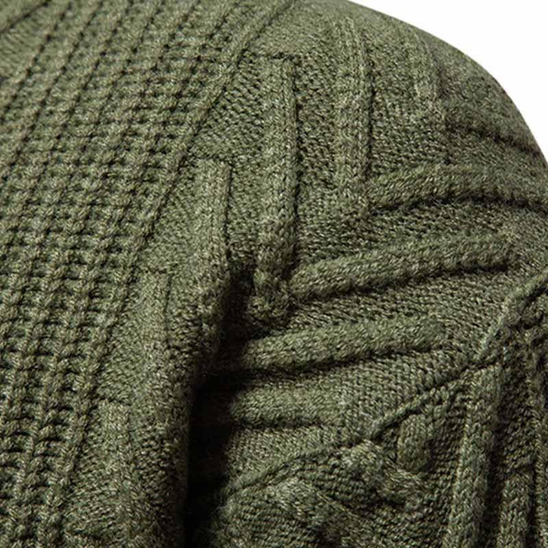 Mens Pullover Half Turtleneck Knitted Solid Color Sweater 82439282X