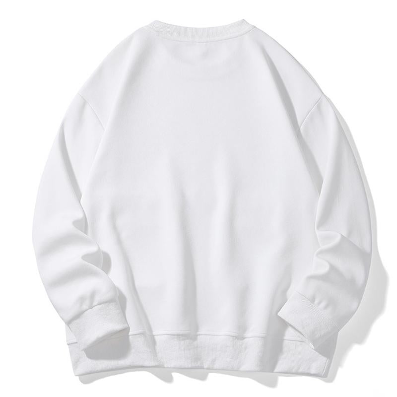 Mens Vintage Round Neck Multi-pocket Loose Workwear Sweatshirt 11401184M