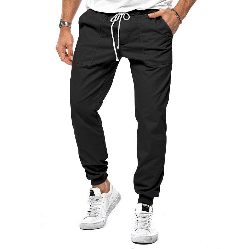 Mens Casual Solid Color Cargo Pants 87961307Y