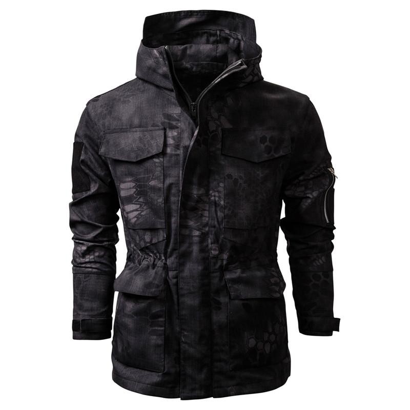 Mens Outdoor Waterproof Camouflage Hooded Jacket 46068899Y
