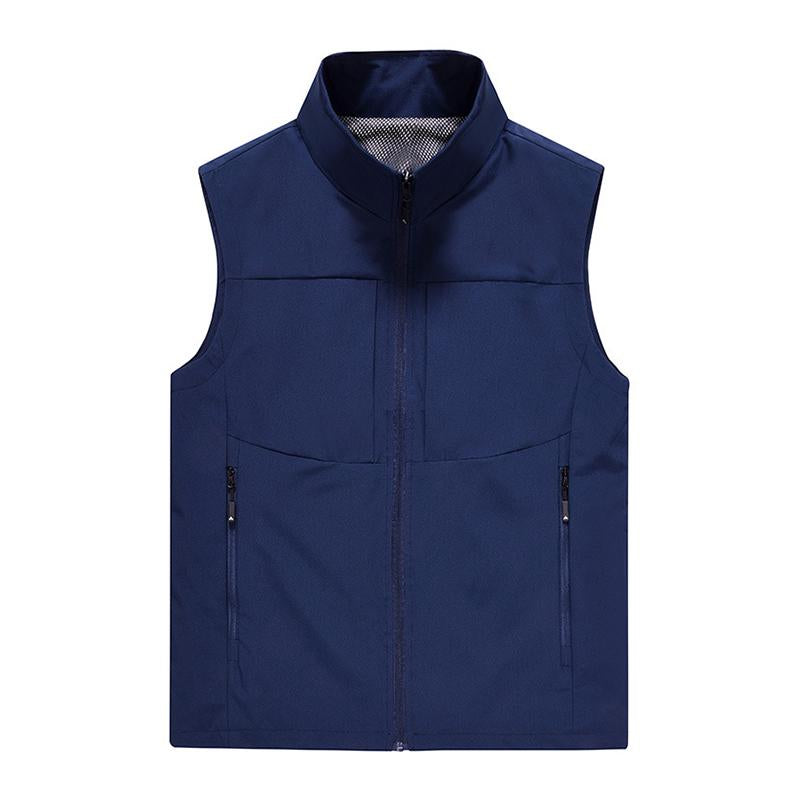 Mens Casual Stand Collar Thin Section Breathable Outdoor Vest 41399341M