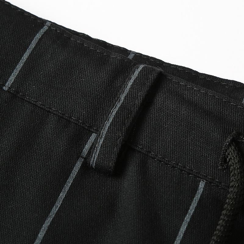 Mens Striped Straight Slim Suit Trousers 58718128Z