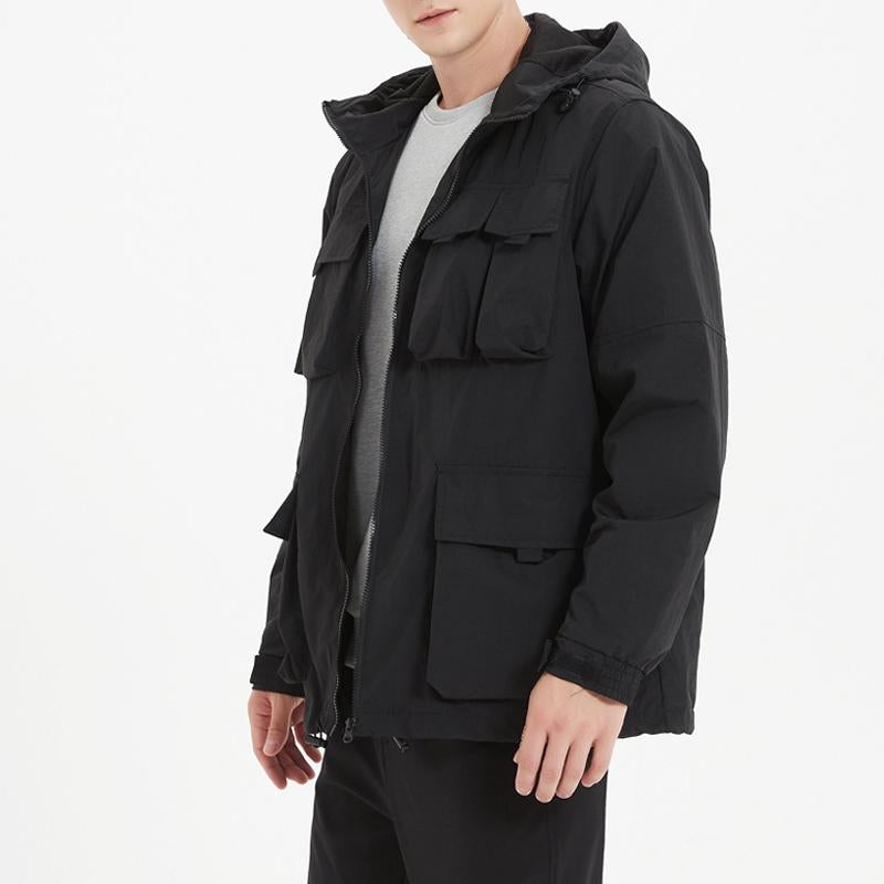MenS Outdoor Casual Waterproof Multi-Pocket Cargo Jacket 21277560Y
