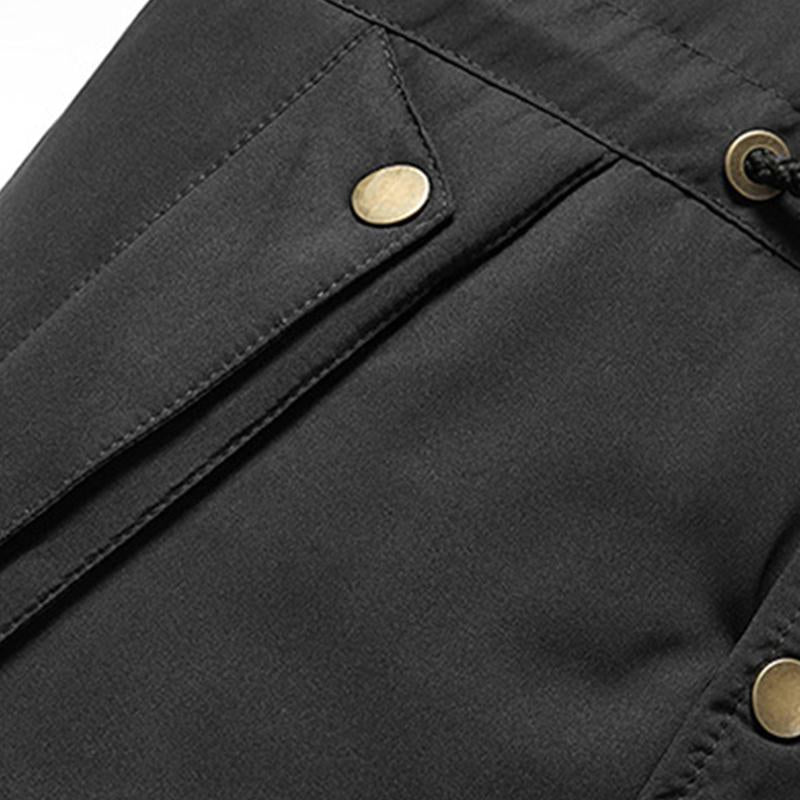 Mens Casual Outdoor Hooded Fleece Zipper Warm Workwear Coat 45840671M