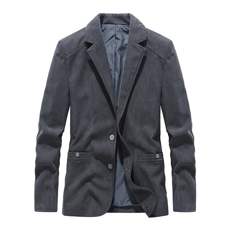Mens Casual Corduroy Lapel Loose Single Breasted Blazer 94496705M