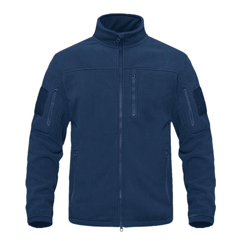 Mens Casual Outdoor Tactical Polar Fleece Stand Collar Warm Jacket 12773761M