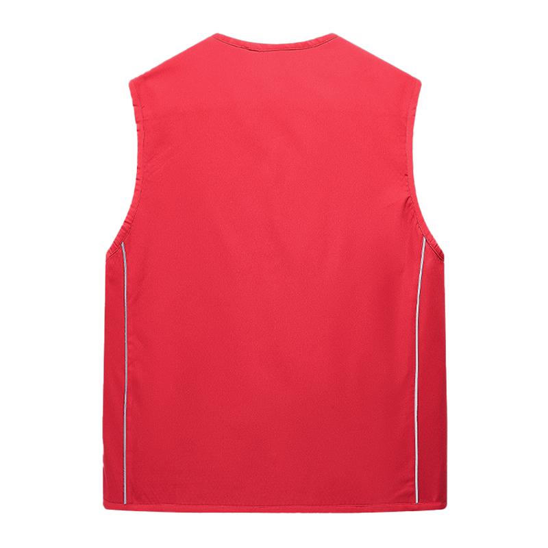 Mens Casual Outdoor Thin Multi-Pocket Breathable Loose Workwear Vest 48884166M