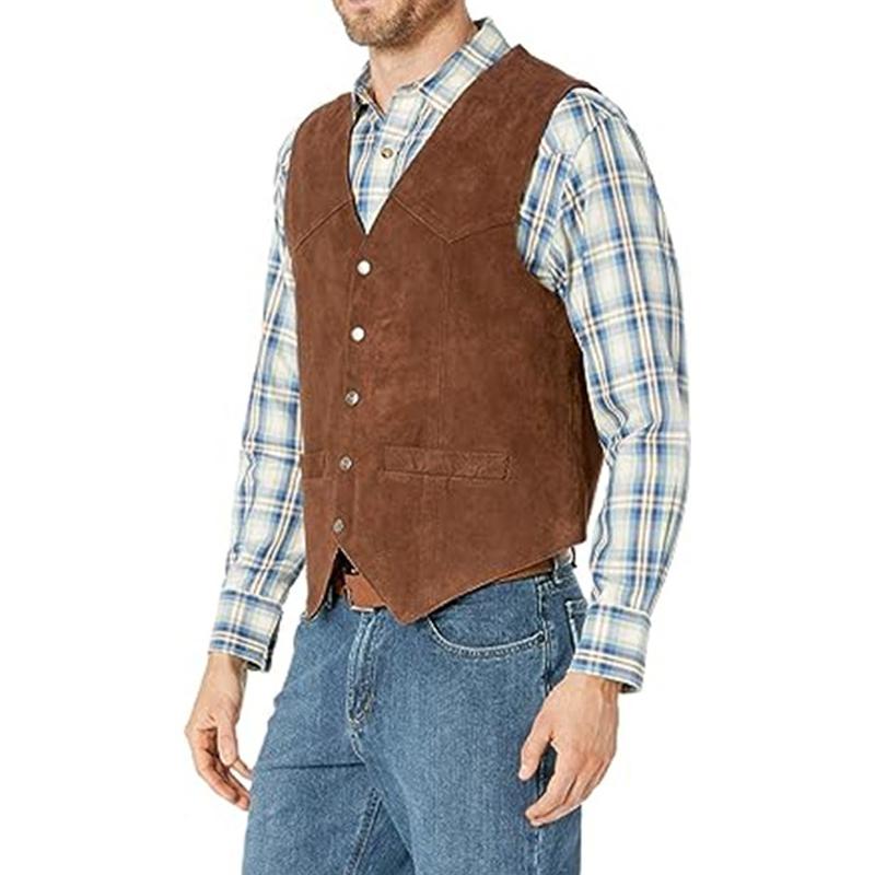 Mens Western Vintage Single Breasted Vest 22873807Y