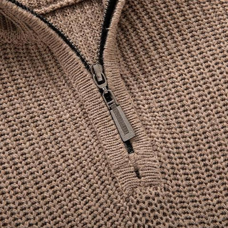 MenS Casual Solid Color Half-Zip Turtleneck Pullover Sweater  83984321Y