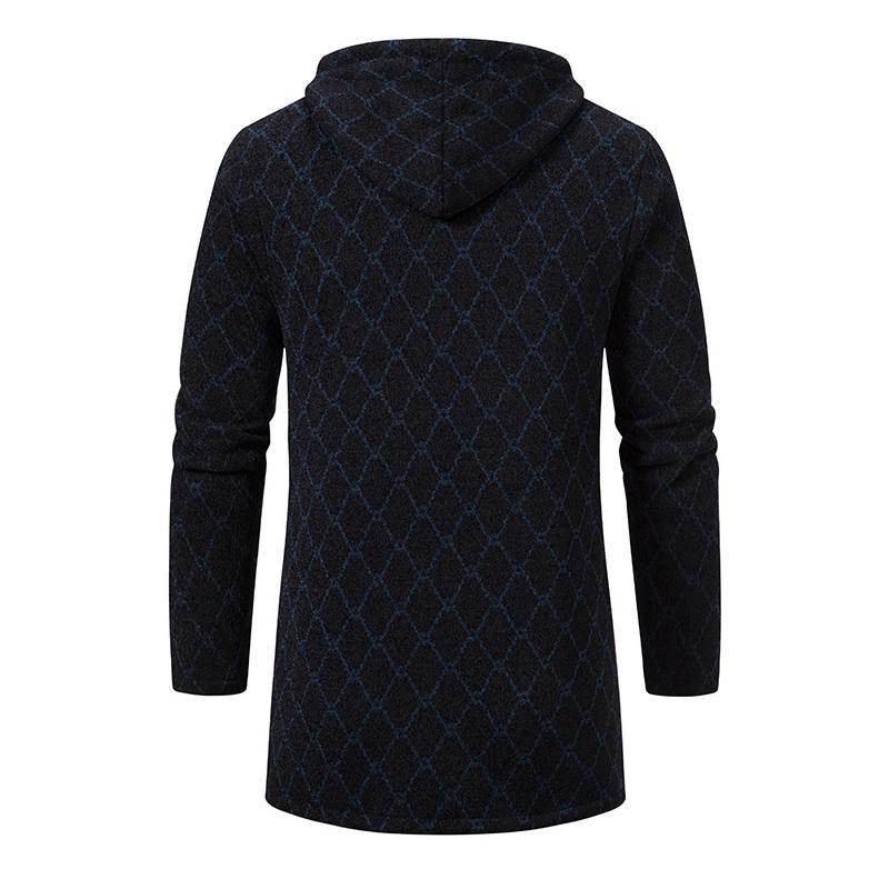 Mens Casual Hooded Knit Cardigan Zipper Coat 44306493X
