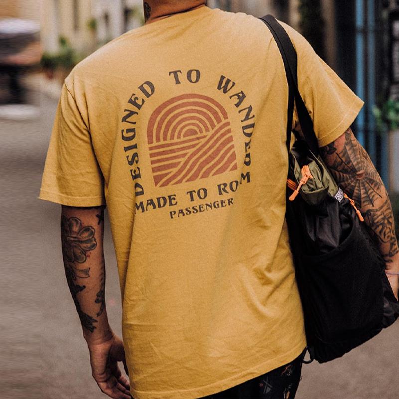 Mens Casual Letter Print Round Neck Short Sleeve T-Shirt 21067198Y
