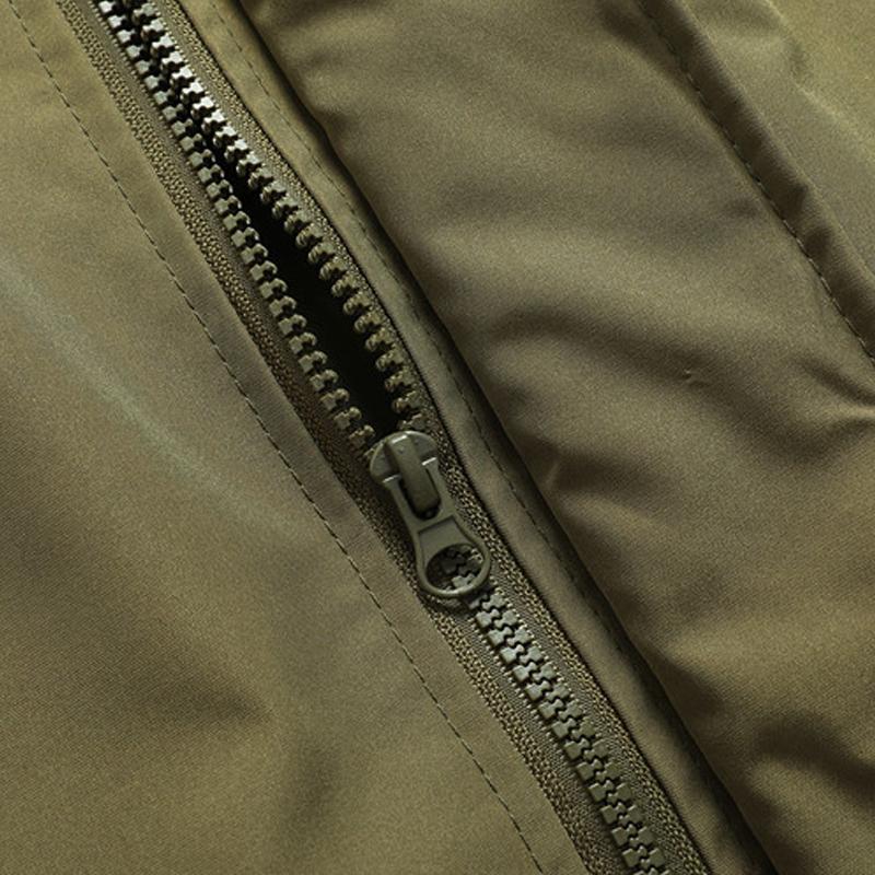 Mens Solid Color Stand Collar Zipper Loose Jacket 44696764X