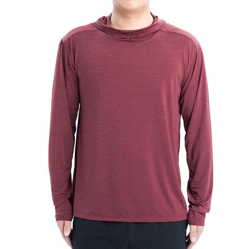 Mens Outdoor Lightweight Breathable Sports Long Sleeve Quick-drying Hoodie 56135695Z