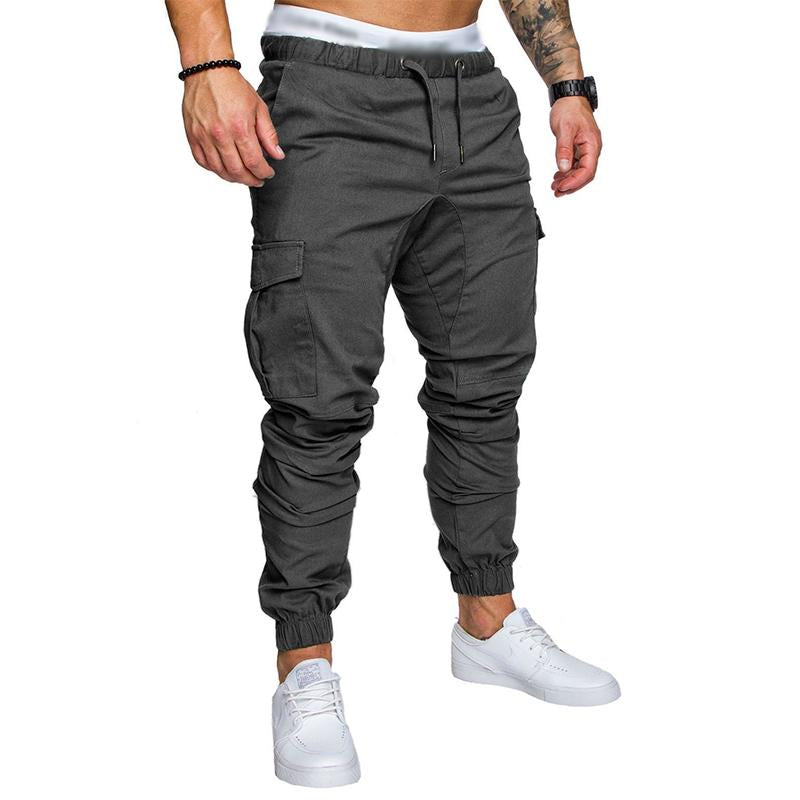Mens Casual Multi Pocket Elastic Waist Sports Pants 12993660M