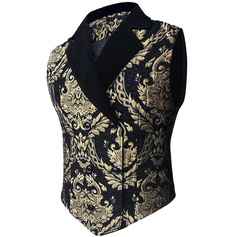 Mens Vintage Court Style Single Breasted Suit Vest 75953080Y