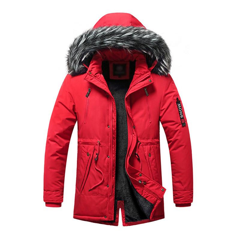 Mens Casual Outdoor Hooded Fleece Zipper Warm Workwear Coat 45840671M